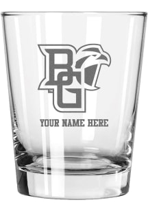 Bowling Green Falcons Personalized Etched 15oz Double Old Fashioned Rock Glass