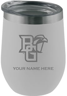 Bowling Green Falcons Personalized Etched 12oz Stainless Steel Stemless - White