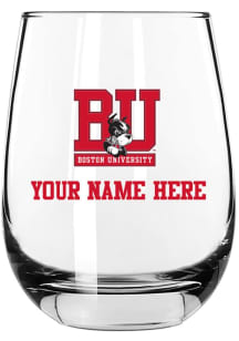 Boston Terriers Personalized 15oz Stemless Wine Glass