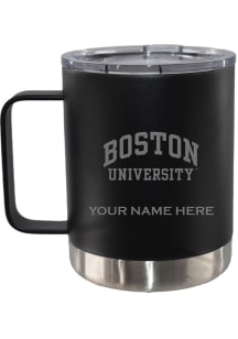 Boston Terriers Personalized Etched 12oz Lowball Stainless Steel Tumbler - Black