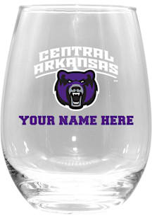 Central Arkansas Bears Personalized 15oz Stemless Wine Glass - White