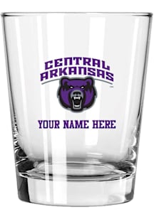 Central Arkansas Bears Personalized 15oz Double Old Fashioned Rock Glass - White