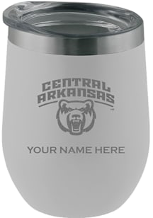 Central Arkansas Bears Personalized Etched 12oz Stainless Steel Stemless - White