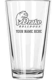 Drake Bulldogs Personalized Etched 17oz Mixing Pint Glass