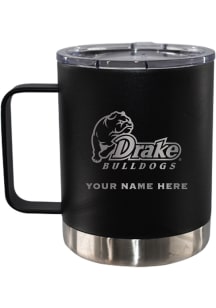 Drake Bulldogs Personalized Etched 12oz Lowball Stainless Steel Tumbler - Black
