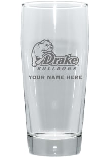 Drake Bulldogs Personalized Etched 16oz Pub Pilsner Glass