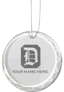 Duquesne Dukes Personalized Etched Glass Ornament