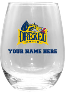 Drexel Dragons Personalized 15oz Stemless Wine Glass
