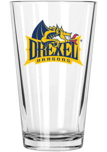 White Drexel Dragons Personalized 17oz Mixing Pint Glass