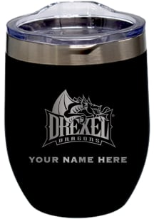 Drexel Dragons Personalized Etched 12oz Stainless Steel Stemless