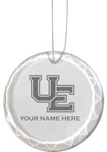 Evansville Purple Aces Personalized Etched Glass Ornament