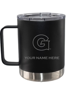 Georgetown Hoyas Personalized Etched 12oz Lowball Stainless Steel Tumbler - Black