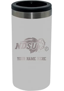 North Dakota State Bison Personalized Etched 12oz Slim Can Stainless Steel Coolie