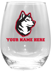 Northeastern Huskies Personalized 15oz Stemless Wine Glass