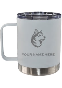 Northeastern Huskies Personalized Etched 12oz Lowball Stainless Steel Tumbler - White
