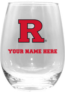 Rutgers Scarlet Knights Personalized 15oz Stemless Wine Glass
