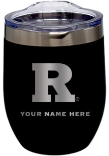 Black Rutgers Scarlet Knights Personalized Etched 12oz Stainless Steel Stemless