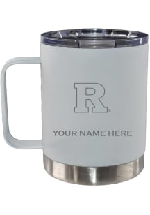 White Rutgers Scarlet Knights Personalized Etched 12oz Lowball Stainless Steel Tumbler