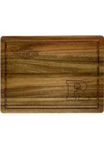 Brown Rutgers Scarlet Knights Personalized Acacia Kitchen Cutting Board