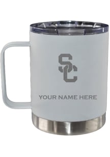 White USC Trojans Personalized Etched 12oz Lowball Stainless Steel Tumbler