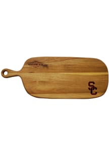 Brown USC Trojans Personalized Acacia Paddle Kitchen Cutting Board