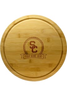 Brown USC Trojans Personalized Bamboo Lazy Susan Kitchen Cutting Board