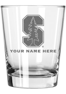 Stanford Cardinal Personalized Etched 15oz Double Old Fashioned Rock Glass