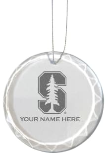 Stanford Cardinal Personalized Etched Glass Ornament