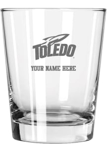 Toledo Rockets Personalized Etched 15oz Double Old Fashioned Rock Glass
