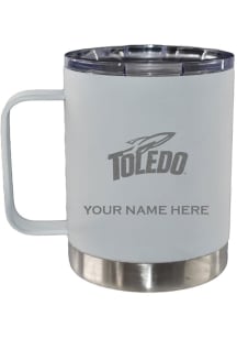Toledo Rockets Personalized Etched 12oz Lowball Stainless Steel Tumbler - White