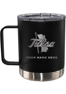 Tulsa Golden Hurricane Personalized Etched 12oz Lowball Stainless Steel Tumbler - Black