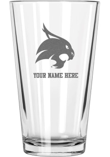 Texas State Bobcats Personalized Etched 17oz Mixing Pint Glass