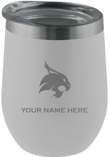 Texas State Bobcats Personalized Etched 12oz Stainless Steel Stemless