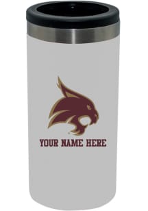 Texas State Bobcats Personalized 12oz Slim Can Stainless Steel Coolie