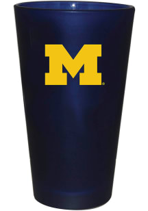Michigan Wolverines 16 oz Color Frosted Pint Glass