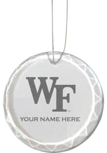 Wake Forest Demon Deacons Personalized Etched Glass Ornament