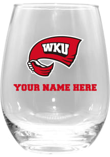 Western Kentucky Hilltoppers Personalized 15oz Stemless Wine Glass