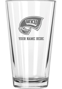 Western Kentucky Hilltoppers Personalized Etched 17oz Mixing Pint Glass