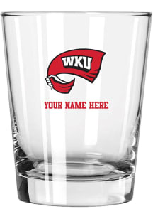 Western Kentucky Hilltoppers Personalized 15oz Double Old Fashioned Rock Glass