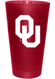 Oklahoma Sooners 16 oz Color Frosted Pint Glass