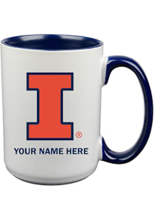 Illinois Fighting Illini Personalized Ceramic Mug - White