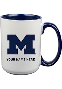 Michigan Wolverines Personalized Ceramic Mug - White