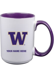 White Washington Huskies Personalized Mug