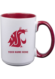Washington State Cougars Personalized Ceramic Mug - White