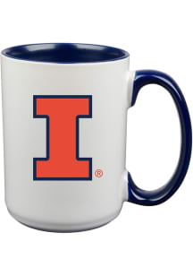 White Illinois Fighting Illini Inner Color Mug