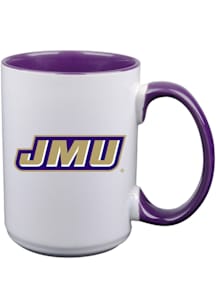 James Madison Dukes Inner Color Ceramic Mug - White