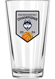 UConn Huskies 2024 NCAA Mens National Champs 16oz Pint Glass - White