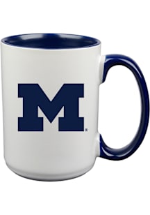 Michigan Wolverines Inner Color Ceramic Mug - White