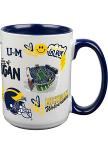 White Michigan Wolverines Cheer Mug