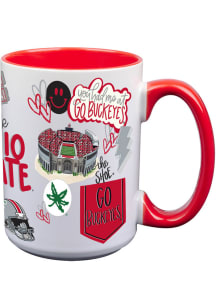 White Ohio State Buckeyes Cheer Mug